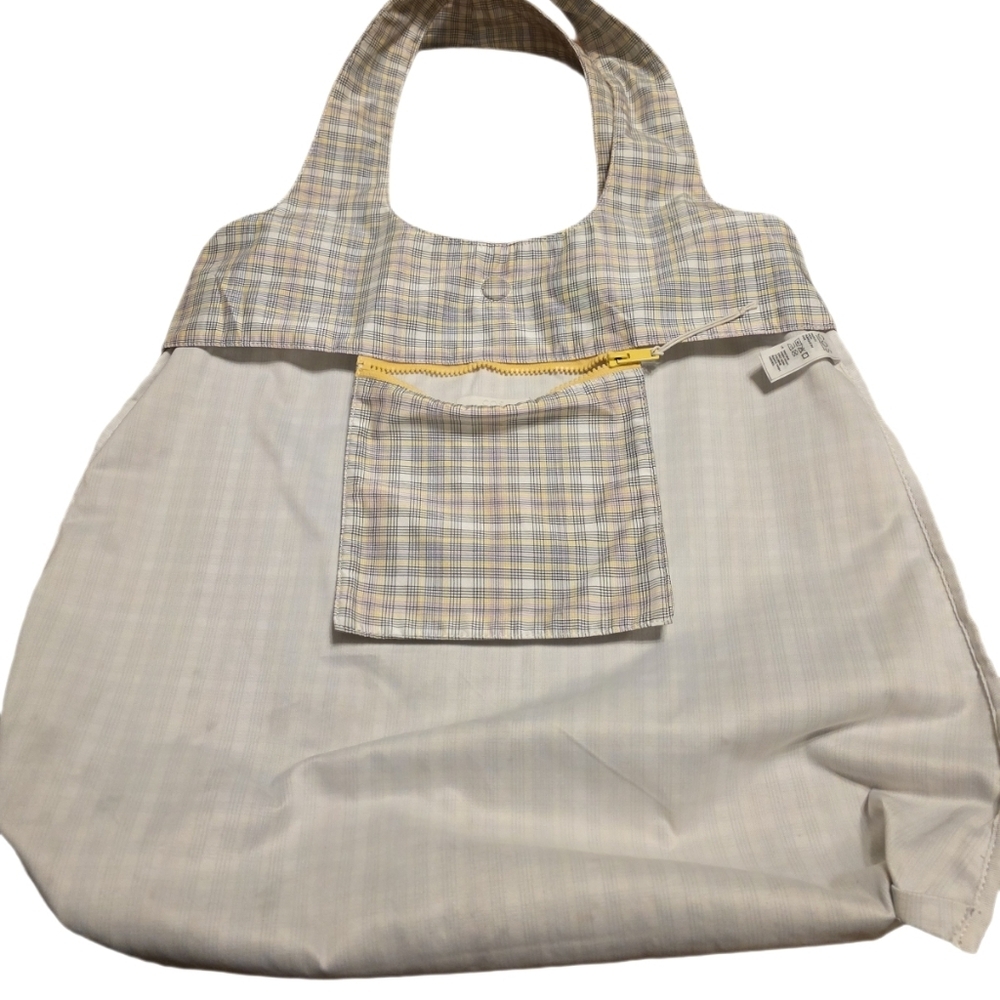 COS Multicolor Checked Shopper Tote Bag Plaid Minimalist Slouchy EUC - Picture 12 of 14